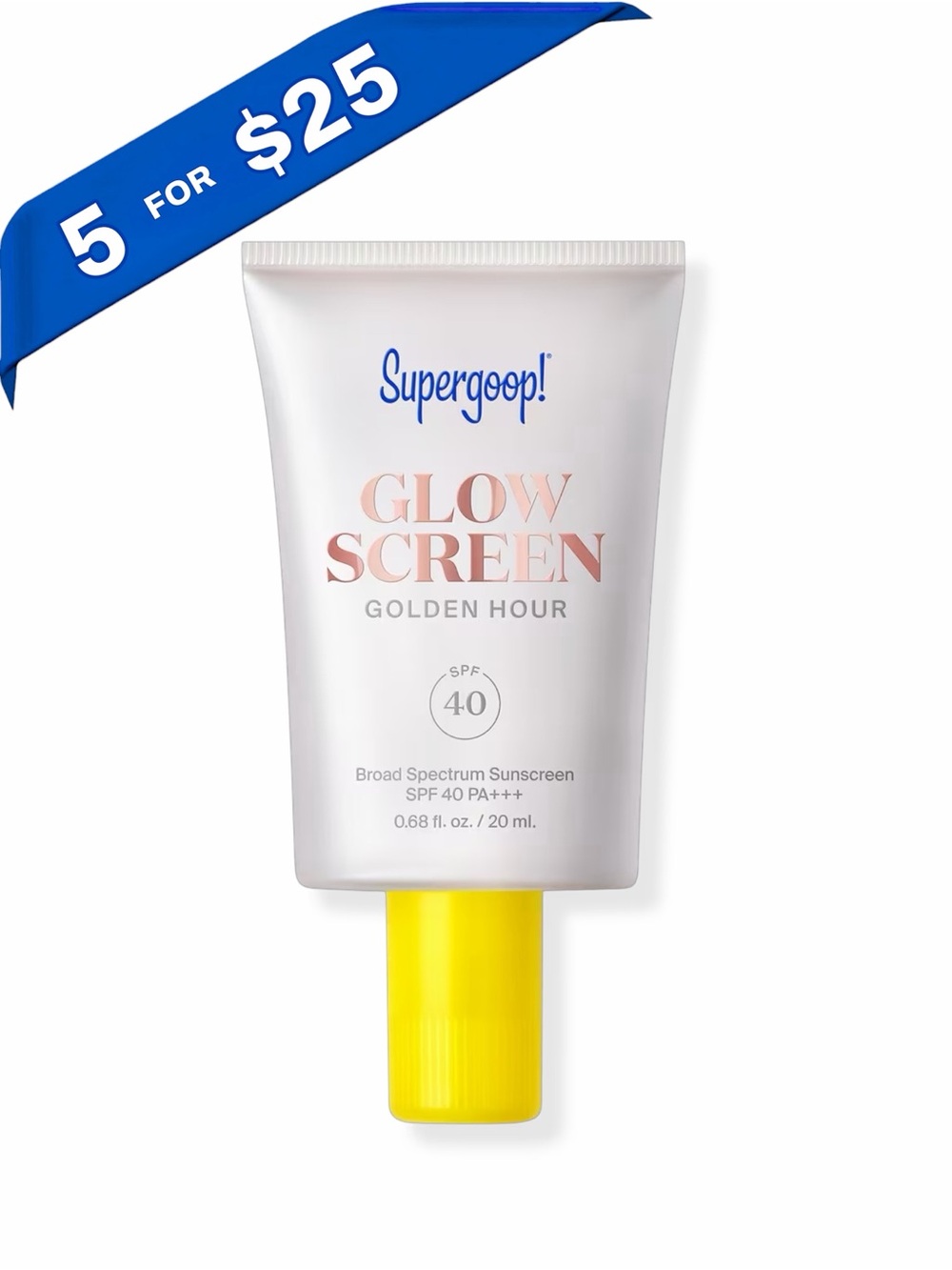 ⚡️ Supergoop! Mini Glowscreen SPF 40 Sunscreen in Golden Hour 20ml